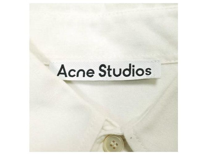 Acne Studios FN-MN-SHIR000446 Camisa de algodão Branco - vista 8