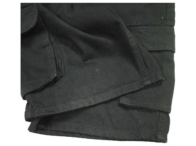 Autre Marque ZARA DENIM CARGO SHORT Calções de algodão Preto - vista 6