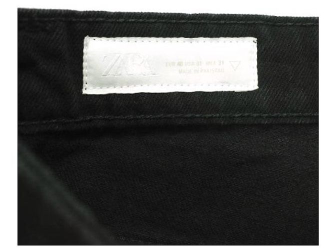 Autre Marque ZARA DENIM CARGO SHORT Calções de algodão Preto - vista 7