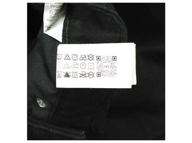 Autre Marque ZARA DENIM CARGO SHORT Calções de algodão Preto - vista 8