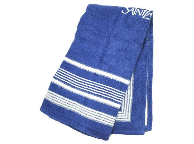 Yves Saint Laurent Saint Laurent ASCIUGAMANO DA SPIAGGIA SQUARED in cotone Blu - vista 3
