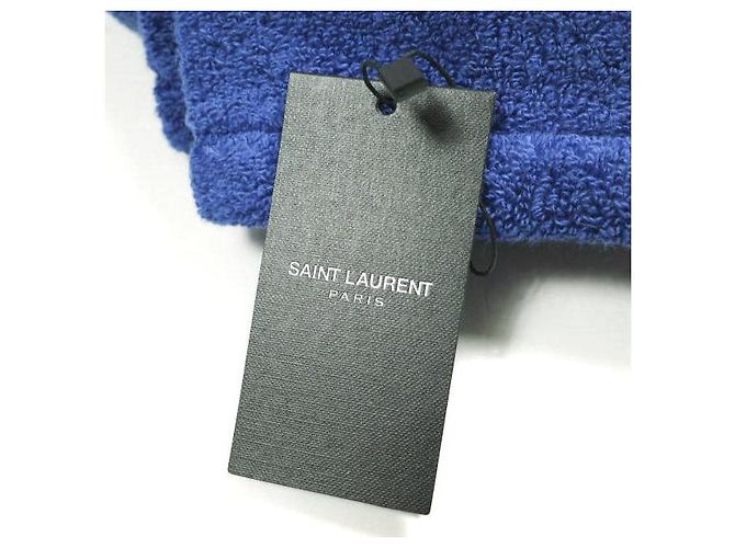 Yves Saint Laurent Saint Laurent ASCIUGAMANO DA SPIAGGIA SQUARED in cotone Blu - vista 4