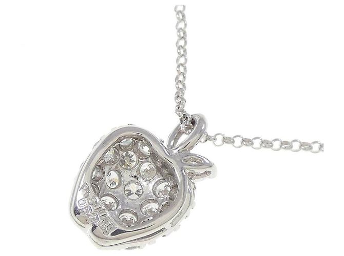 Autre Marque Platin-Diamant-Halskette Silber - Ansicht 4