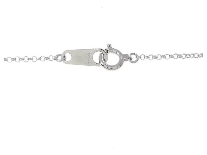 Autre Marque Platin-Diamant-Halskette Silber - Ansicht 5