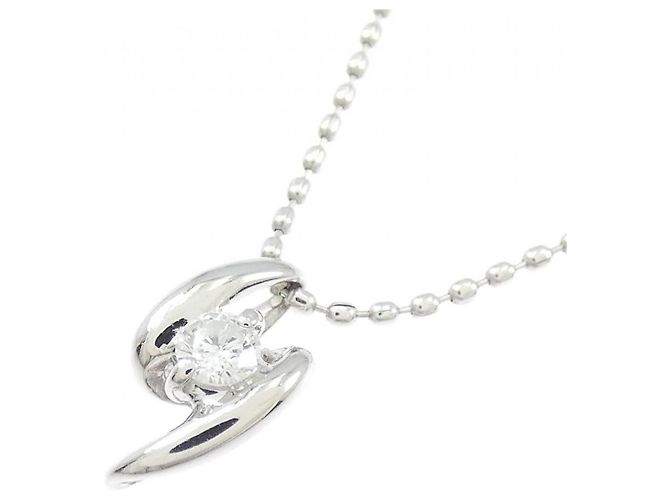 Autre Marque Colar de platina e diamantes Prata - vista 3