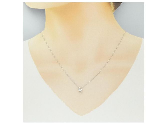 Autre Marque Colar de platina e diamantes Prata - vista 6