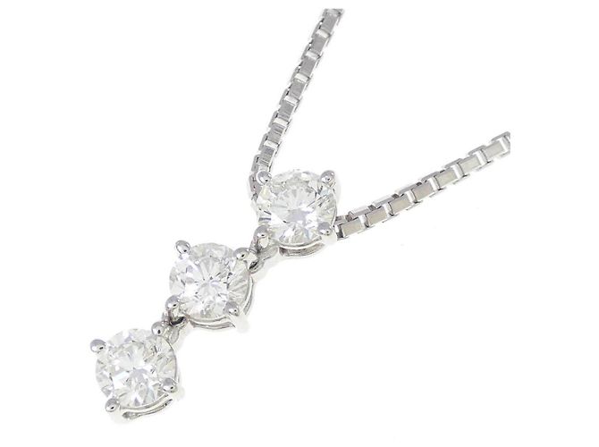 Autre Marque Collar de diamantes PT900 PT850 Plata - vista 3