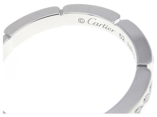 Anello Cartier Maillon Panthère 750 White Gold Diamond Size 12 Argento - vista 4