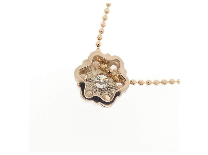Autre Marque Au750 Blumen-Diamant-Halskette Pink - Ansicht 4