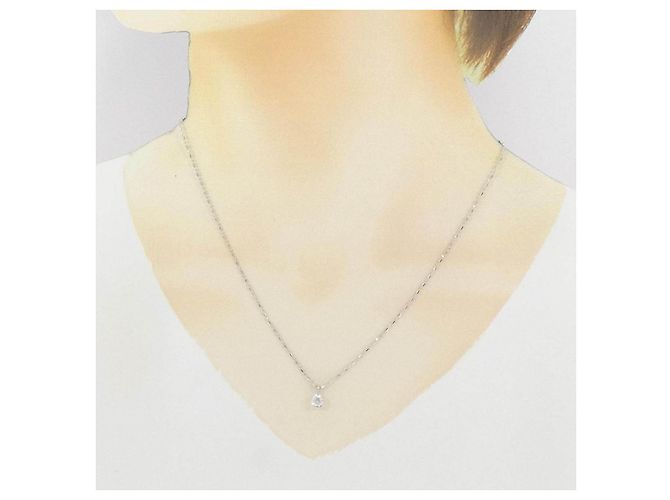 Autre Marque Diamantenhalskette PT900 PT850 Silber - Ansicht 6