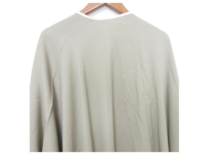 Autre Marque ASAUCE MELER Stola Sciarpa Grande con Frange Beige - vista 4