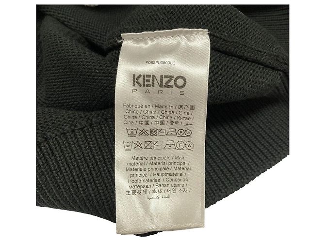 Kenzo BOKE FLOWER Strickpullover Schwarz - Ansicht 8