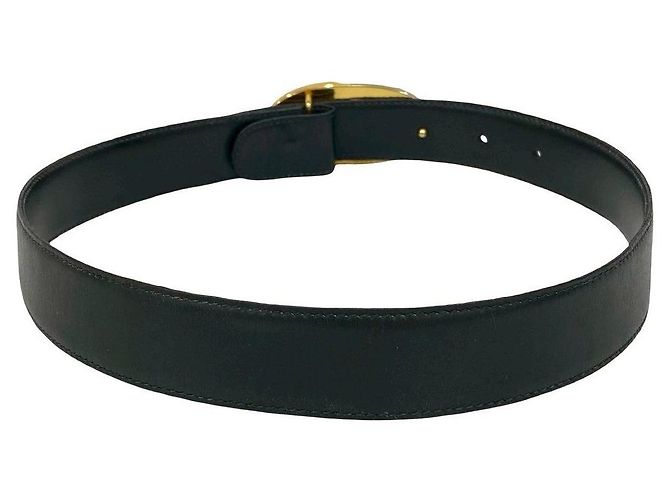 Cinto de couro Gucci Preto Dourado - vista 5