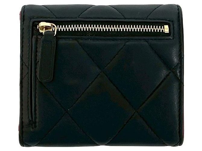 Cartera Chanel 19 de piel de cordero trifold Negro - vista 2