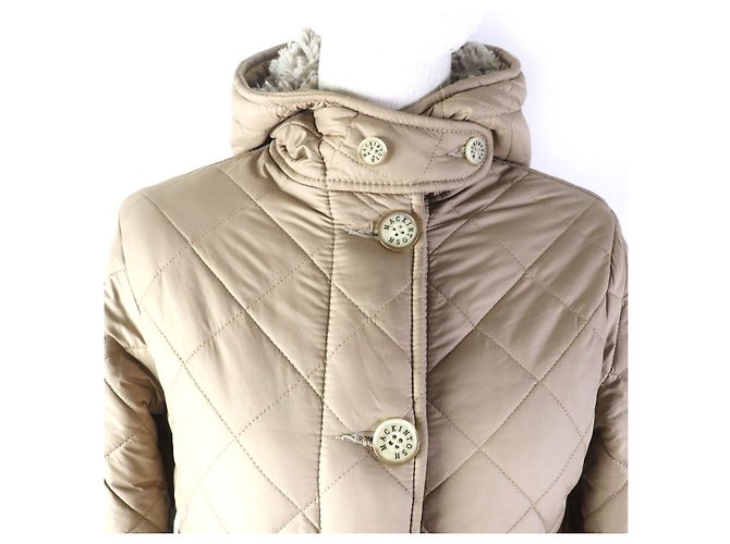 Cappotto in poliestere Mackintosh Grande Logo Button Beige - vista 5