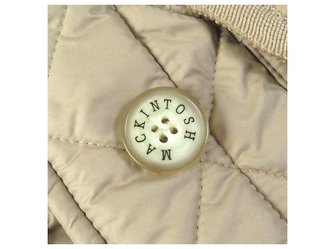 Cappotto in poliestere Mackintosh Grande Logo Button Beige - vista 6