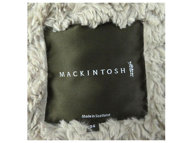Cappotto in poliestere Mackintosh Grande Logo Button Beige - vista 8