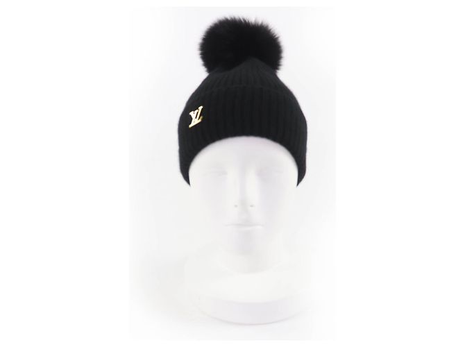 Louis Vuitton LV Cold Spark Beanie aus Kaschmir Schwarz - Ansicht 3