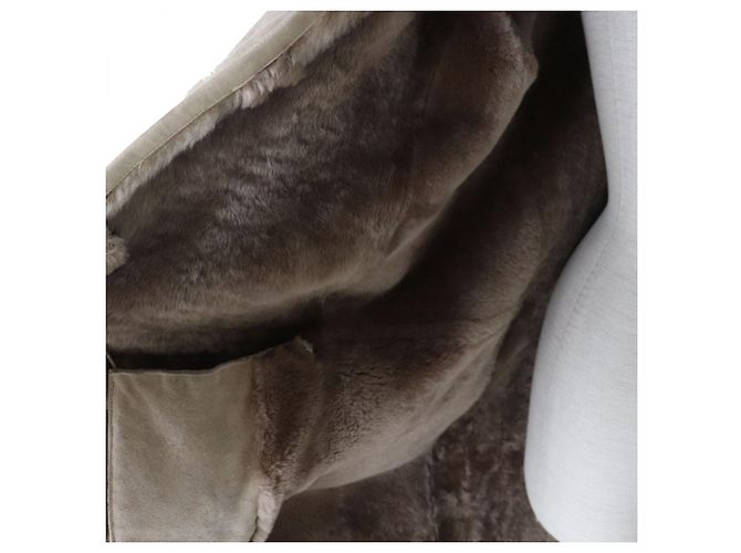 Abrigo de piel de oveja Max Mara S MaxMara Beige - vista 5