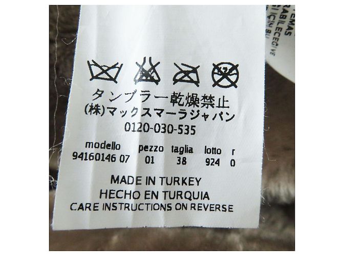 Abrigo de piel de oveja Max Mara S MaxMara Beige - vista 8