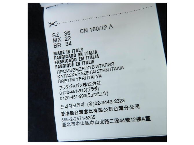 Miu Miu Cardigã de malha 100% Cashmere com patch de logo MIUMIU Azul Azul marinho - vista 9