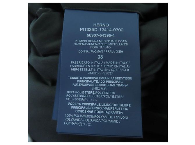 Autre Marque Herno PI1335D Polyester Mantel mit Gänsedunen Schwarz - Ansicht 8