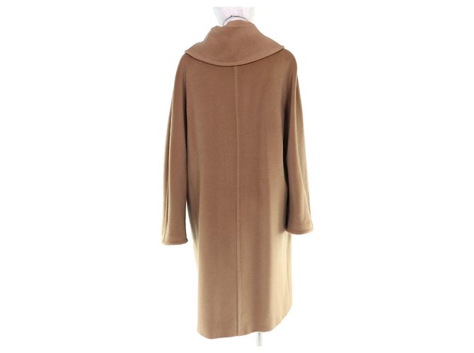 Casaco Max Mara Figurine em lã virgem e cashmere Bege Camelo - vista 3