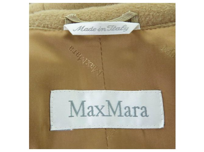 Casaco Max Mara Figurine em lã virgem e cashmere Bege Camelo - vista 6