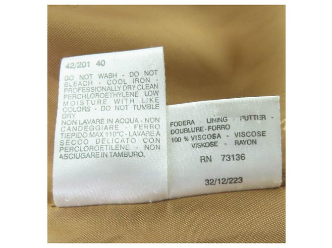 Casaco Max Mara Figurine em lã virgem e cashmere Bege Camelo - vista 8