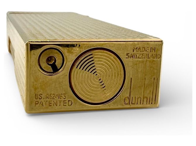 Alfred Dunhill Isqueiro Roller Dunhill com padrão de diamante quadrado Dourado - vista 8