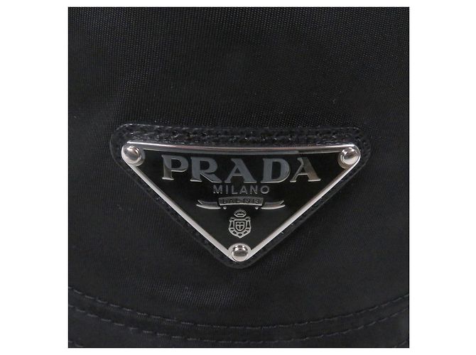 Bob Prada Re-Nylon avec logo triangle Noir - vue 6