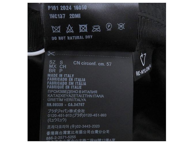 Bob Prada Re-Nylon avec logo triangle Noir - vue 8