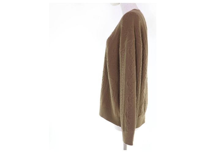 Hermès Chaine d'Ancre38 Virgin Wool Cashmere Knitwear Castaño - vista 2