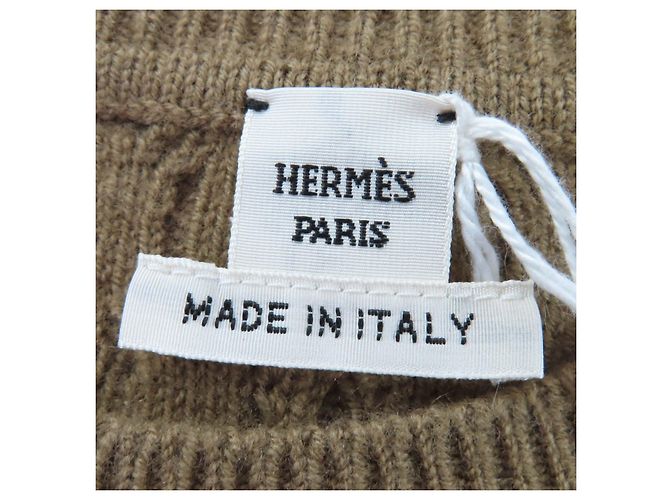 Hermès Chaine d'Ancre38 Virgin Wool Cashmere Knitwear Castaño - vista 5
