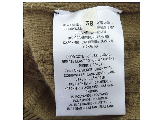 Hermès Chaine d'Ancre38 Virgin Wool Cashmere Knitwear Castaño - vista 6