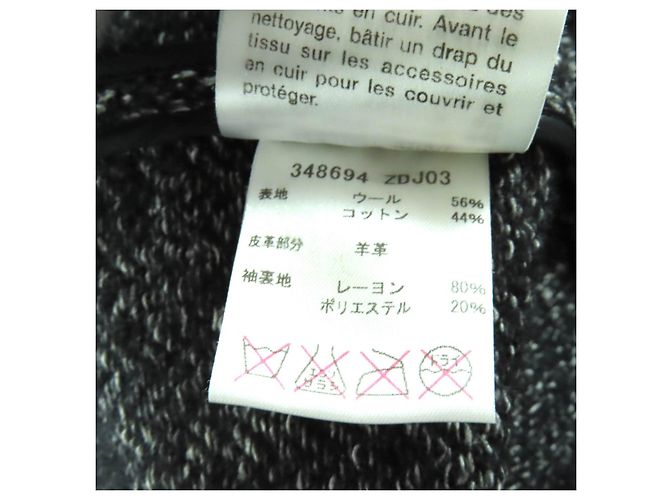 Abrigo Duffel Gucci de lana y algodón Negro Blanco - vista 10