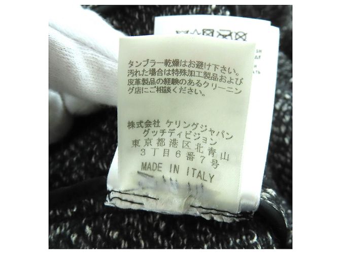 Abrigo Duffel Gucci de lana y algodón Negro Blanco - vista 11