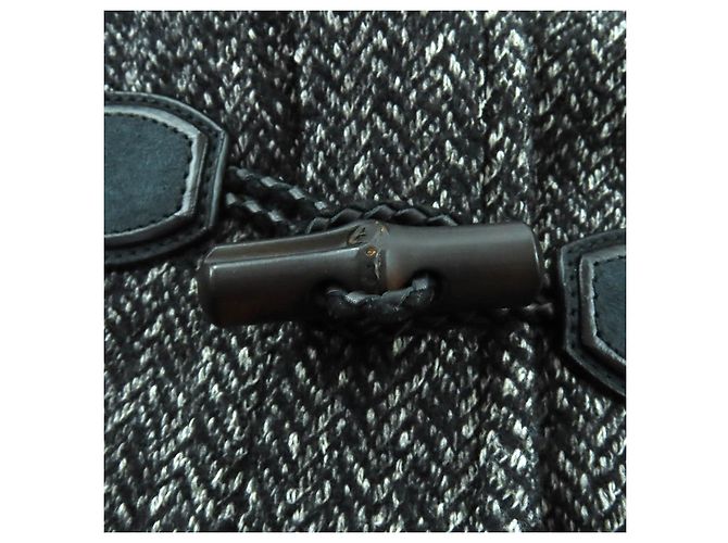Abrigo Duffel Gucci de lana y algodón Negro Blanco - vista 6