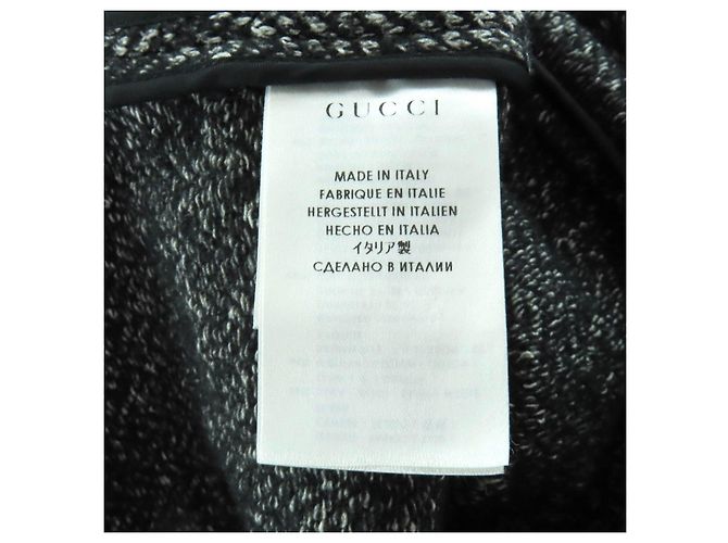 Abrigo Duffel Gucci de lana y algodón Negro Blanco - vista 9