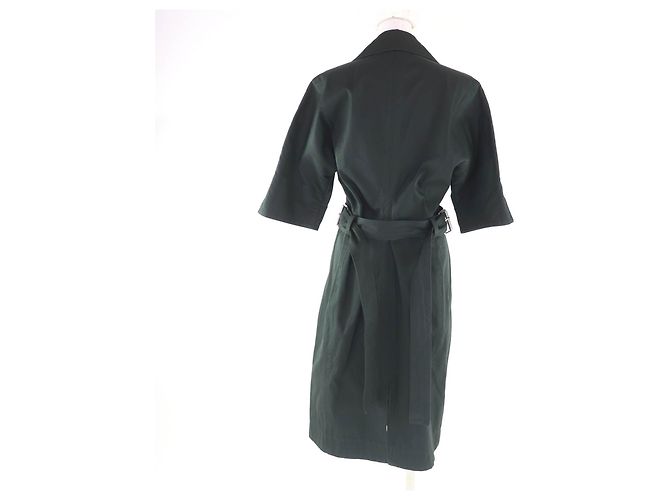 Vestido de algodón Bottega Veneta Verde Verde oscuro - vista 3