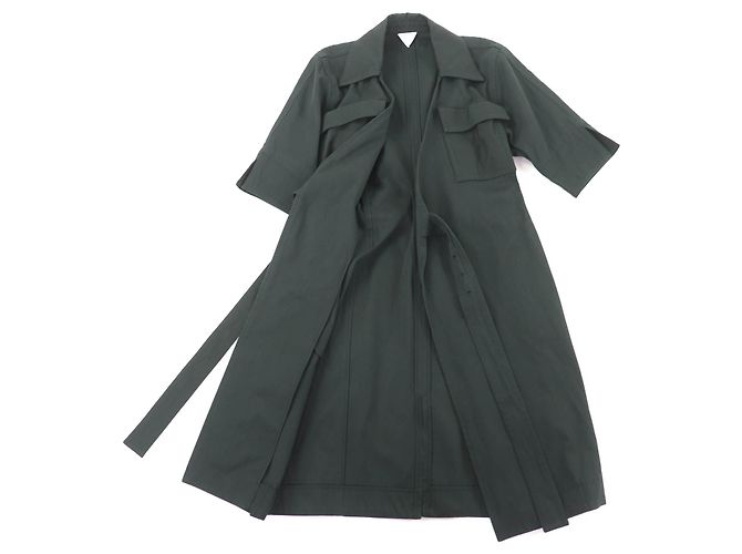 Vestido de algodón Bottega Veneta Verde Verde oscuro - vista 6