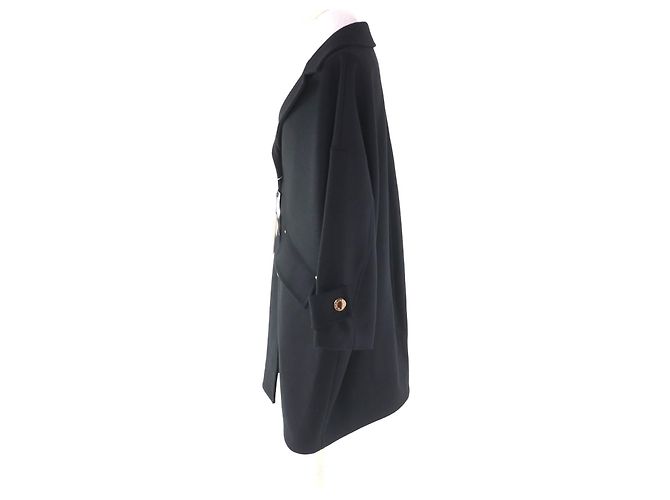 Abrigo de lana Mackintosh HUMBIE CHESTER COCOON Negro - vista 2