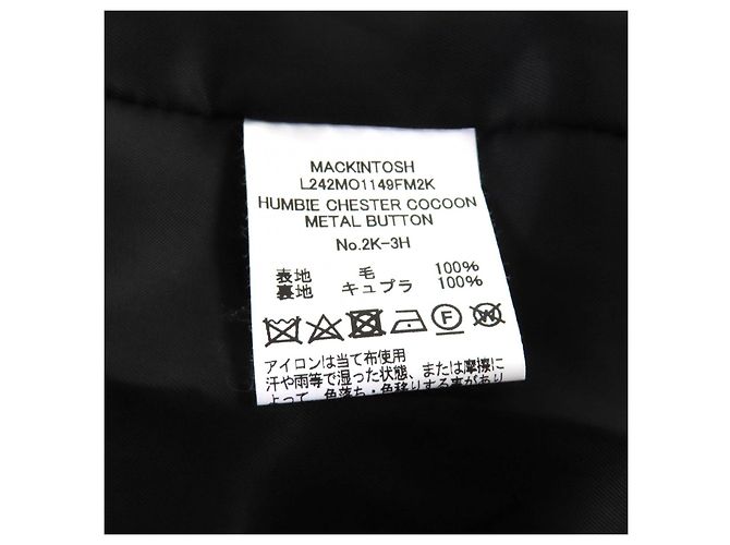 Abrigo de lana Mackintosh HUMBIE CHESTER COCOON Negro - vista 9