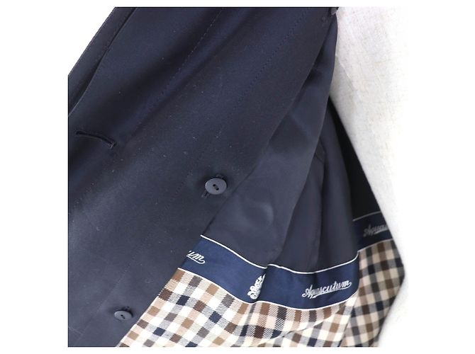 Abrigo Aquascutum de algodón y poliéster Azul Azul marino - vista 5