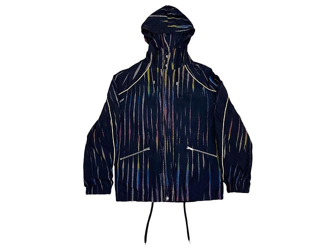 Yves Saint Laurent Giacca in nylon a righe Saint Laurent Paris Nero - vista 3