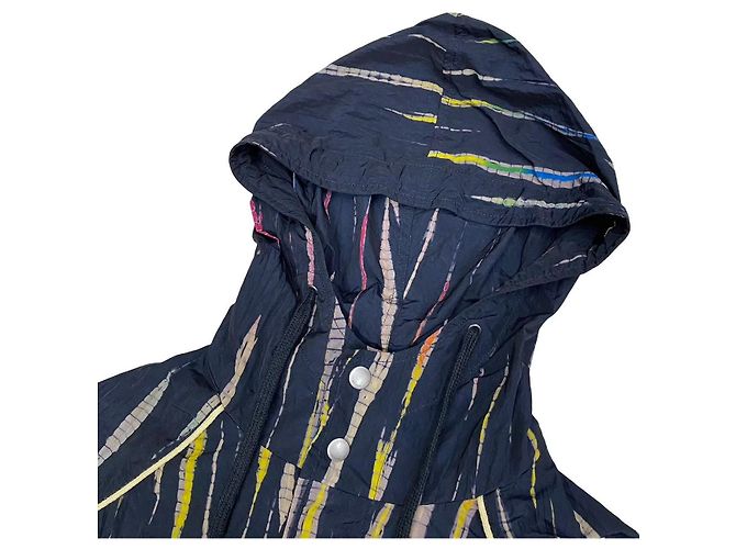 Yves Saint Laurent Giacca in nylon a righe Saint Laurent Paris Nero - vista 7