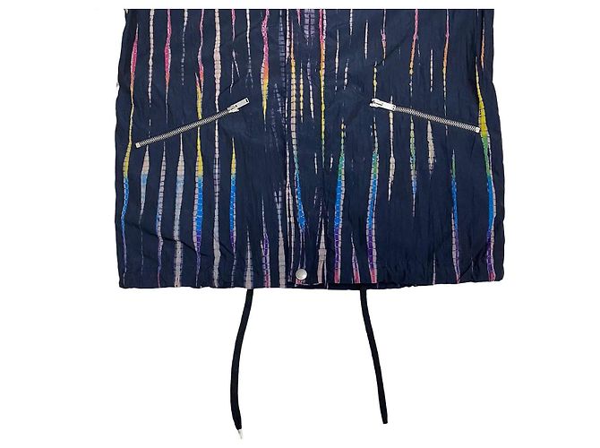 Yves Saint Laurent Giacca in nylon a righe Saint Laurent Paris Nero - vista 9
