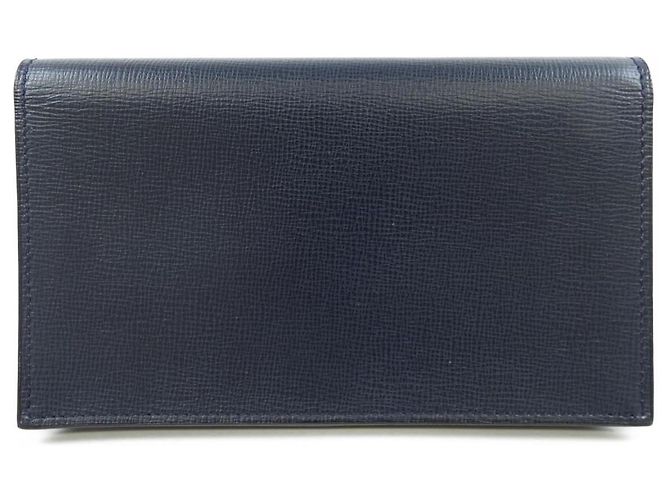 Valextra Long Wallet Blau Leder Marineblau - Ansicht 2