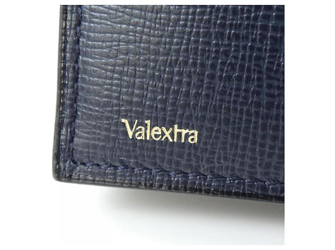 Valextra Long Wallet Blau Leder Marineblau - Ansicht 3