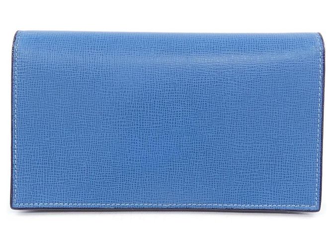 Cartera larga de piel Valextra Azul - vista 2